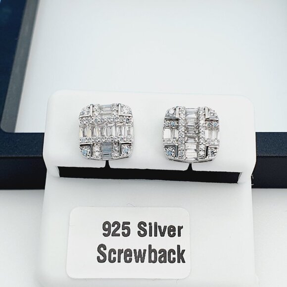 "925 Sterling Silver Cubic Zirconia Earrings, UU1P6A6086 - Picture 5 of 10